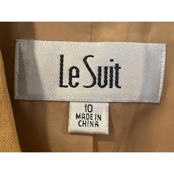 Le Suit Marigolds Yellow Linen Blend Blazer Jacket Womens Size 10‎ (C) - Picture 3 of 5